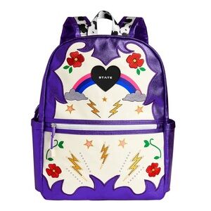 STATE Kane Travel Cowgirl Backpack with Rainbow and Floral Accents